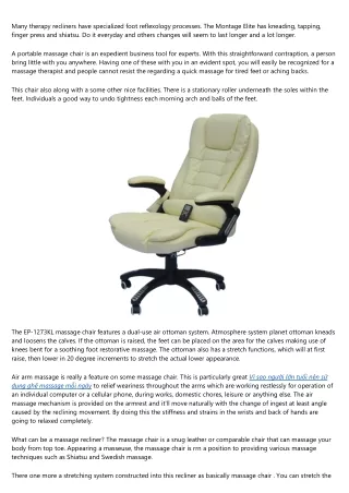 Benefits Of Owning A Shiatsu Massage Recliner Chair