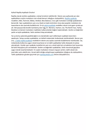 kaliteli replika ayakkab r nleri