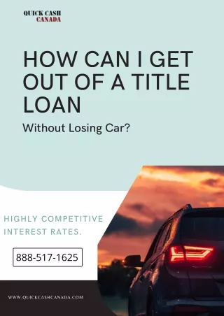 Get Title Loan Without  Losing Car