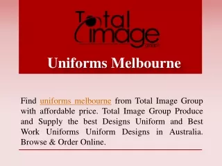 Uniforms Melbourne