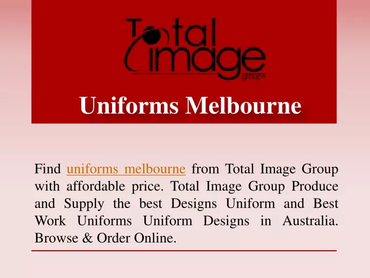 uniforms melbourne