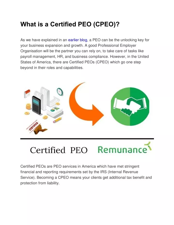 what is a certified peo cpeo