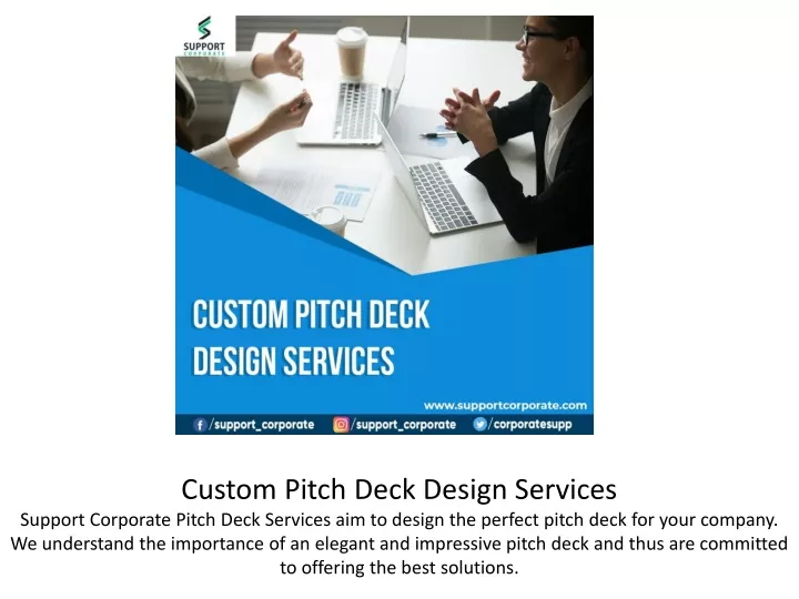 custom pitch deck design services support