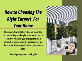 How to Choosing The Right Carport For Your Home