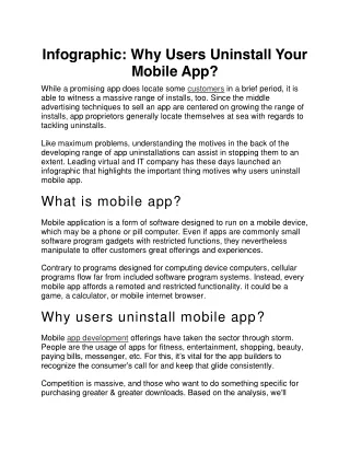 infographic why users uninstall your mobile