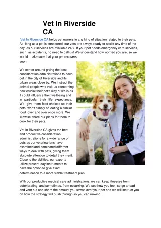 vet in riverside ca