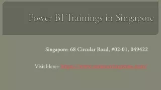 Best Benefit of Power BI Trainings and Data Analytics Trainings  in Singapore