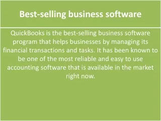 Best-selling business software