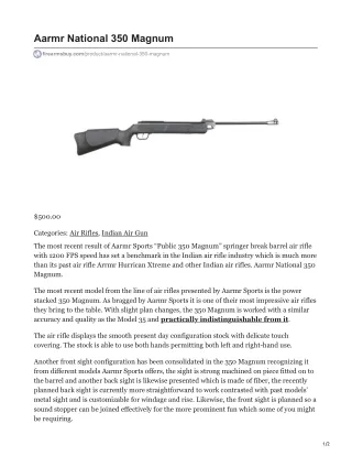 aarmr national 350 magnum