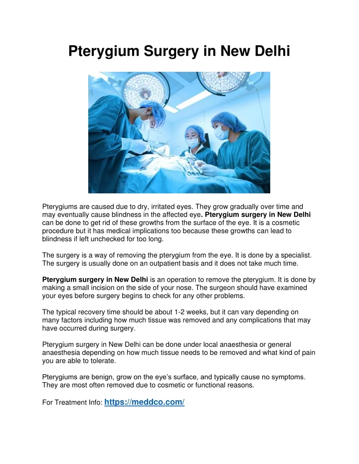 pterygium surgery in new delhi