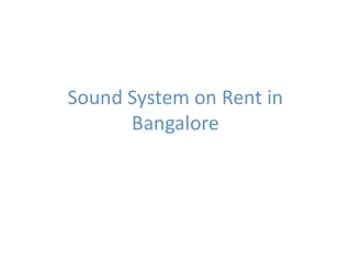 sound system on rent in bangalore