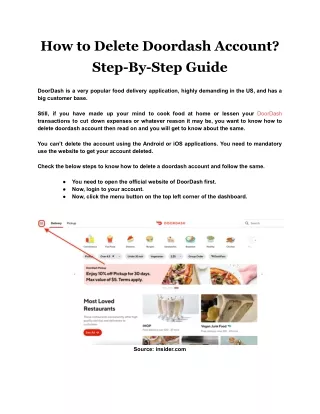 how to delete doordash account step by step guide