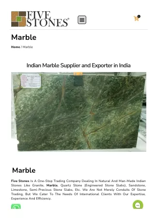 Indian Marble Exporter in India | Indian marble suppliers | Five Stones  Five s