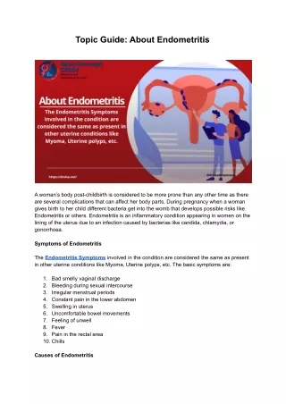 topic guide about endometritis
