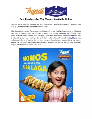 Best Ready-to-Eat Veg Momos Available Online