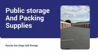 Public Storage and Packing Supplies in San Diego- RSD Storage