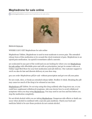 mephedrone for sale online