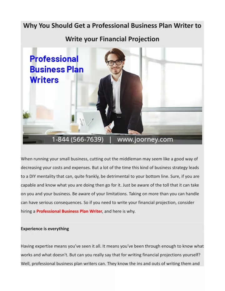 why you should get a professional business plan
