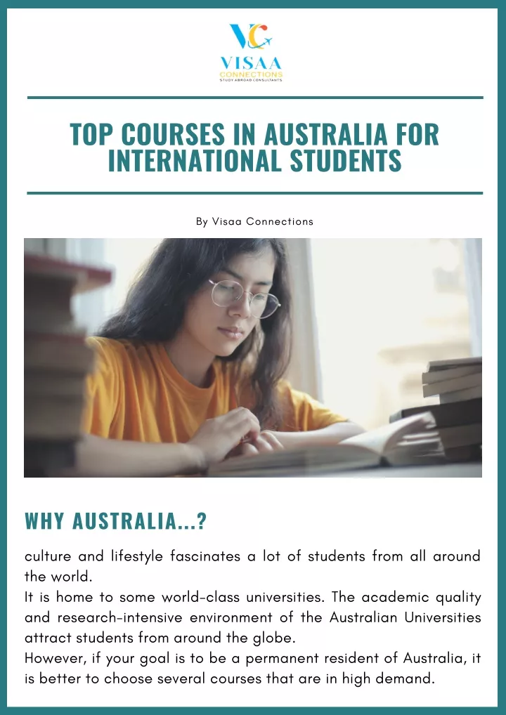 top courses in australia for international