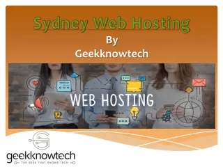 Small Business Web Hosting Services - Geekknowtech