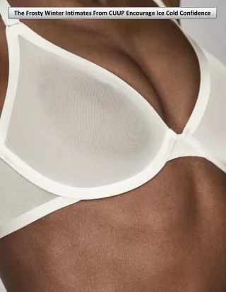 the frosty winter intimates from cuup encourage
