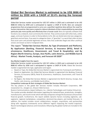 global bot services market is estimated