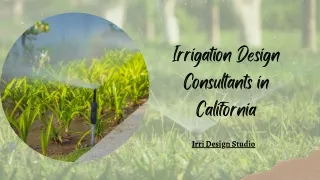irrigation design consultants in california