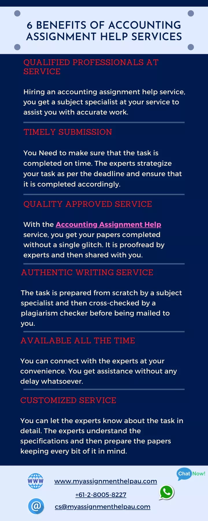 6 benefits of accounting assignment help services