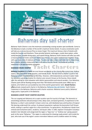 bahamas yacht charter is one the maximum