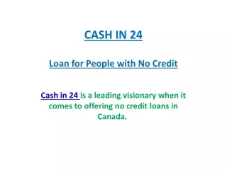 Loan for People with No Credit