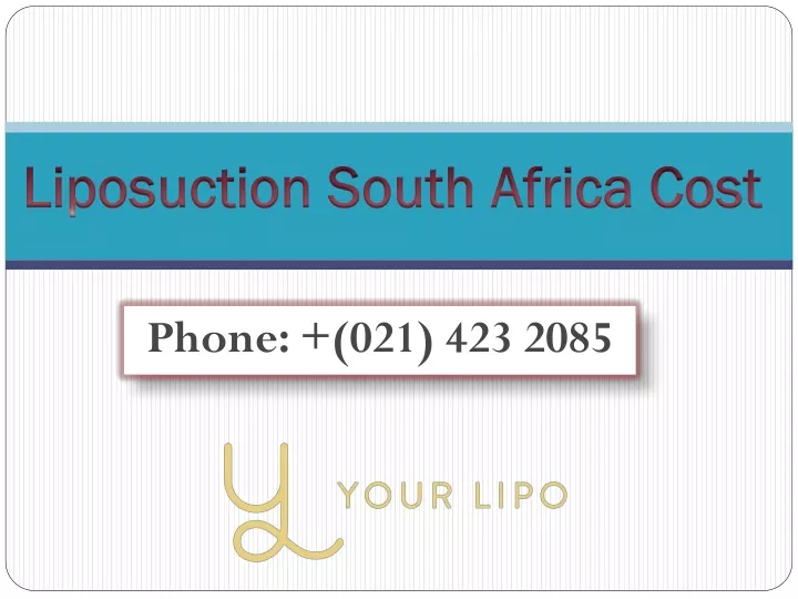 liposuction south africa cost