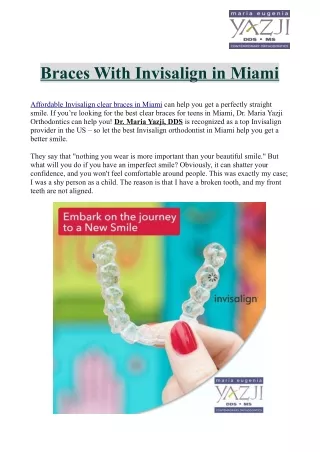 Braces With Invisalign in Miami