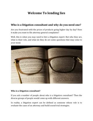 Who is a litigation consultant and why do you need one