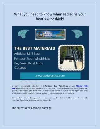 What you need to know when replacing your boat