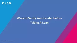 Ways to Verify Your Lender before Taking A Loan