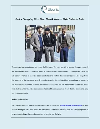 Online Shopping Site - Shop Men & Women Style Online in India