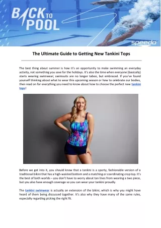 the ultimate guide to getting new tankini tops