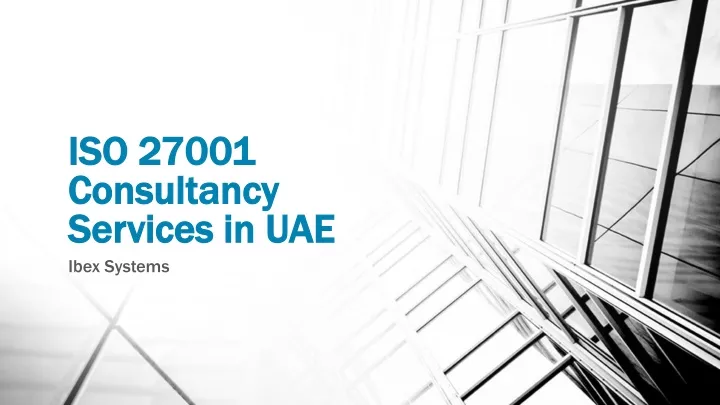 iso 27001 consultancy services in uae