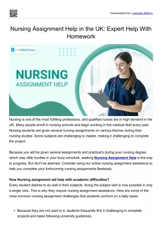 nursing assignment help pdf