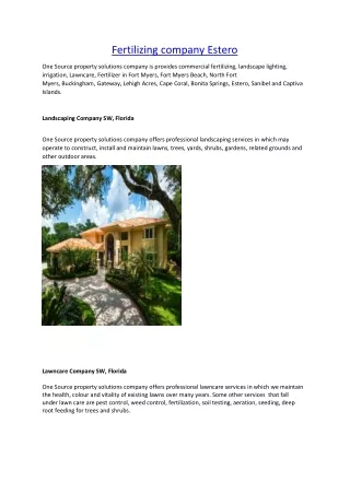 fertilizing company estero