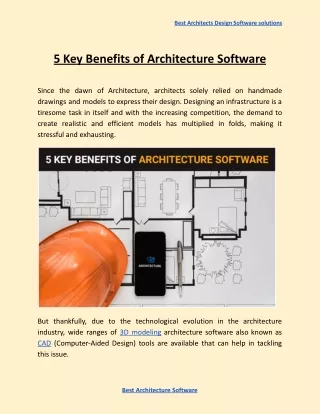 5 Key Benefits of Architecture Software