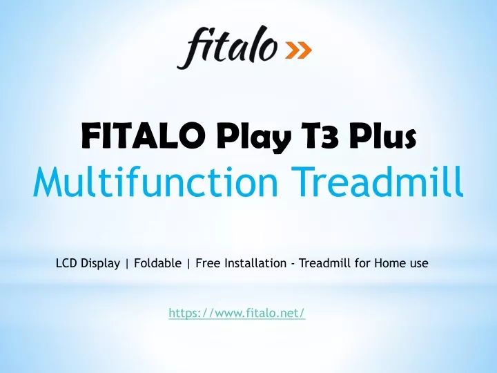 fitalo play t3 plus multifunction treadmill