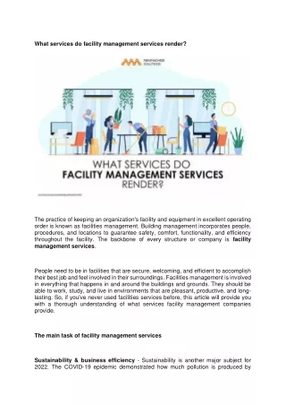 what services do facility management services