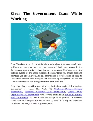 clear the government exam while working