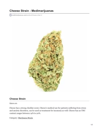 cheese strain medimarijuanas
