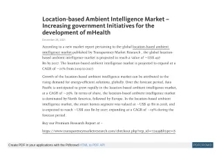 location based ambient intelligence market