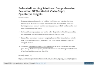 federated learning solutions comprehensive