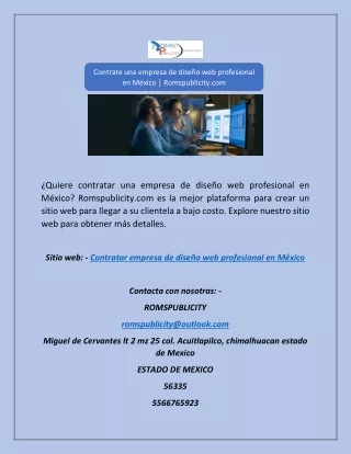 contrate una empresa de dise o web profesional
