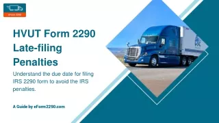 HVUT Form 2290 Late-filing Penalties