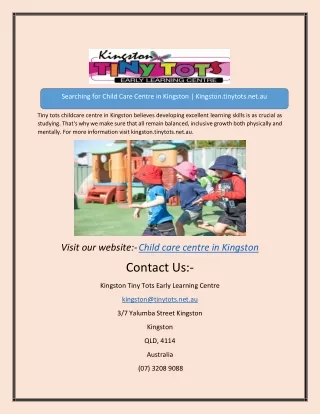 Child care centre in Kingston22Searching for Child Care Centre in Kingston | Kin